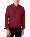 TOMMY HILFIGER MEN'S CUSTOM FIT NEW ENGLAND SOLID OXFORD SHIRT