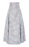 ADEAM PANEL BALL SKIRT WITH EMBROIDERY,2510FJE