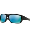 Oakley Polarized Polarized Sunglasses, Oo9263 Turbine Prizm Deep H2o In Black Black/blue Mirror Polar