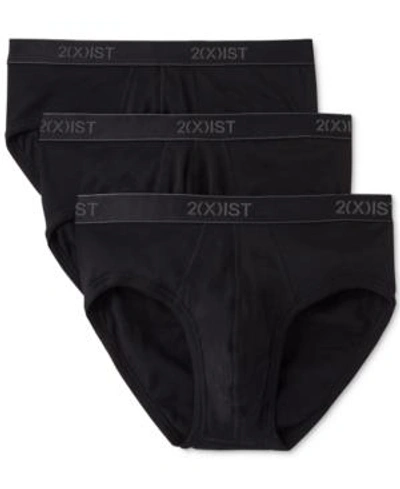 2(x)ist Men's Underwear, Essentials Contour Pouch Brief 3 Pack In Black New
