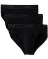 2(x)ist Men's Essential 3 Pack No Show Brief In Black New