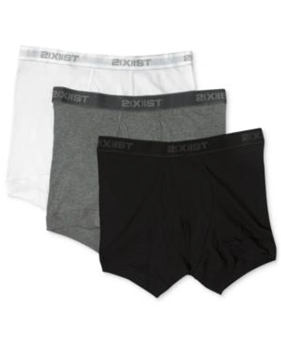2(x)ist Men's Underwear, Essentials Boxer Brief 3 Pack In Black New