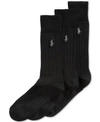 POLO RALPH LAUREN MEN'S THREE-PACK CREW SOCKS