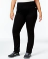 Calvin Klein Performance Plus Size Pull-on Active Leggings In Black