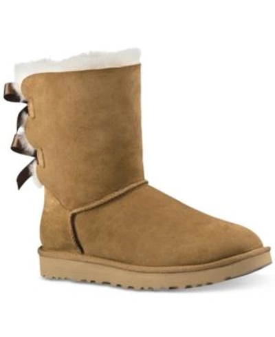 Ugg Bailey Bow Boots In Chestnut