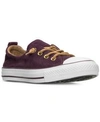 Converse Women's Chuck Taylor Shoreline Peached Canvas Casual Sneakers From Finish Line In Port/raw Sugar/white