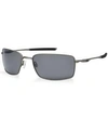 Oakley Polarized Square Wire Polarized Sunglasses , Oo4075 In Dark Grey/grey Polarized