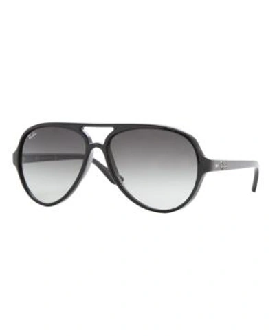 Ray Ban Cats 5000 Classic Sunglasses Black Frame Grey Lenses 59-13