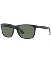 Ray Ban Rb4393m Scuderia Ferrari Collection Sunglasses Green On Black Frame Grey Lenses 56-18 In Black/green