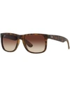 Ray Ban Ray-ban Polarized Sunglasses, Rb4165 Justin Gradient In Brown/brown