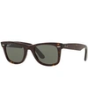 Ray Ban Standard Classic Wayfarer 50mm Polarized Sunglasses - Tortoise Polarized In Brown/green