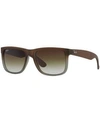 Ray Ban Ray-ban Sunglasses, Justin Gradient Rb4165 In Grey Light/green