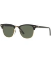 Ray Ban Standard Clubmaster Blue Light Blocking 51mm Sunglasses In Black/green