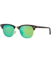 RAY BAN RAY-BAN CLUBMASTER MIRRORED SUNGLASSES, RB3016 51