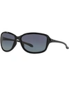 Oakley Cohort Gray Gradient Polarized Wrap Ladies Sunglasses Oo9301 930104 61 In Black Shiny/grey Gradient Polar