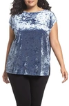VINCE CAMUTO CRUSHED VELVET KNIT TEE,9257666