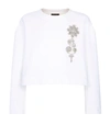 BURBERRY CROPPED SWEATSHIRT WITH DETACHABLE BROOCH,P000000000005795462