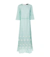 BURBERRY EMBROIDERED OVERLAY MAXI DRESS,P000000000005782988