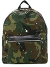 AMIRI CAMOUFLAGE PAINT SPLATTER BACKPACK,ABPAKCAN12379015