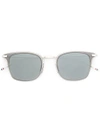 Thom Browne Tb120 Pilot-frame Sunglasses In Grey ,metallic
