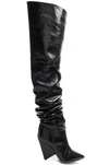 ISABEL MARANT ISABEL MARANT LOSTYNN LEATHER THIGH HIGH BOOTS IN BLACK,BT0028 17H002S
