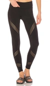 Alo Yoga High-rise Performance Leggings W/ Mesh In Black