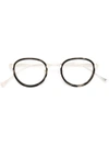 MATSUDA MATSUDA ROUND FRAME GLASSES - METALLIC,M900611477853