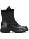 MONCLER quilted shearling-trim boots,20314000199Y12386318