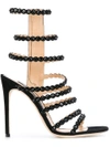 SERGIO ROSSI SIDE ZIP STUD SANDALS,A78711MAFM3912357129