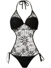 AMIR SLAMA LACE PANEL SWIMSUIT,913811647368