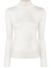 N•peal Funnel-neck Cashmere Jumper In White