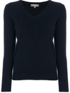 N•peal Cashmere V-neck Jumper In Black