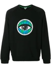 Kenzo Eye Globe Patch Sweatshirt - Black In Black