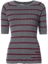 ALEXANDER WANG T striped knitted top,4K371030M012351297
