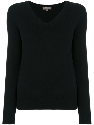 N•PEAL CASHMERE V-NECK JUMPER,NPW1800B12405534