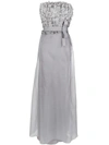 Gloria Coelho Silk Gown In Grey