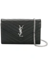 SAINT LAURENT Monogram wallet on chain,377828BOW0212332221