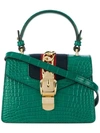 Gucci Sylvie Mini Chain-embellished Alligator Shoulder Bag