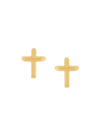 Astley Clarke Cross Biography Stud Earrings - Yellow & Orange