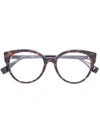 FENDI TORTOISESHELL OVERSIZED GLASSES,FF028012370984