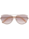 CHLOÉ CHLOÉ EYEWEAR 'ISIDORA' SUNGLASSES - NEUTRALS,CE121S11634222