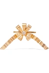 GUCCI Gold-plated faux pearl hair slide
