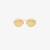 SUNDAY SOMEWHERE SUNDAY SOMEWHERE YELLOW GOLDIE AVIATOR SUNGLASSES,GOLDIESUN151GOLSU12371835