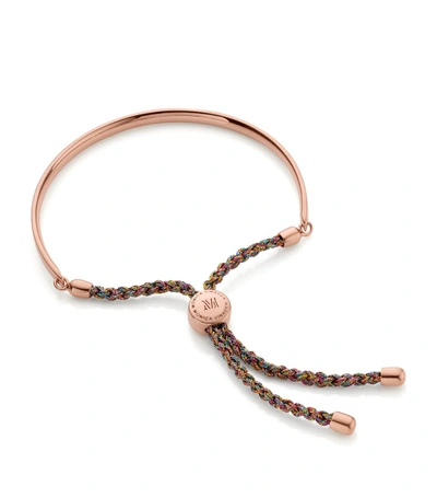 Monica Vinader Engravable 'fiji' Friendship Bracelet In Rose Gold