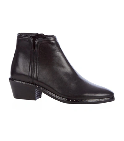 Claudie Pierlot Axel Bis Leather Ankle Boots In Noir