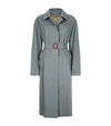 Burberry The Extra-long Brighton Car Coat In Dusty Blue | ModeSens