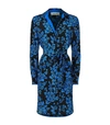 Diane Von Furstenberg Printed Silk Shirt Dress In Blue