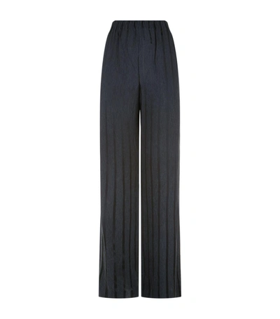Alexander Wang Satin-striped Pyjama Trousers In Black