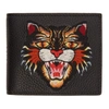 GUCCI BLACK ANGRY CAT WALLET,473929 A88XT