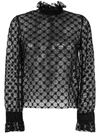 PHILOSOPHY DI LORENZO SERAFINI SHEER LACE BLOUSE,A0223715412400903